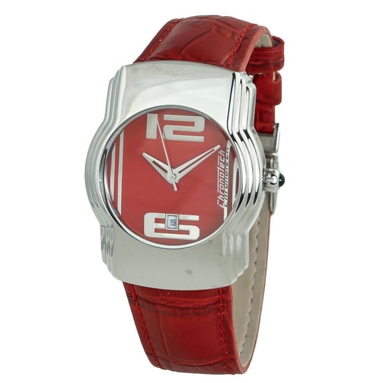 Reloj de Piel Roja Chronotech - Image 1