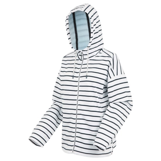 Regatta Womens/Ladies Bayletta II Striped Full Zip Hoodie (White/Navy) - Image 3