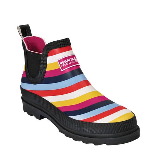 Regatta Great Outdoors Womens/Ladies Harper Low Cut Wellington Boots (Multicoloured Stripe) - Image 1