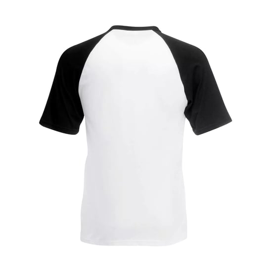 Fruit of the Loom Mens Short-Sleeved Baseball T-Shirt (White/Black) - Image 2