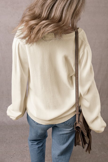 Cardigan de punto trenzado con cierre de botones - Image 2