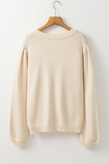 Cardigan de punto trenzado con cierre de botones - Image 3