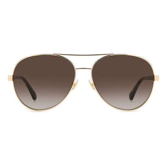 Gafas de sol aviador con marco dorado y degradado marrón - Image 2