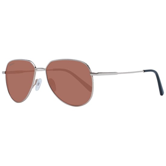 Gafas de sol aviador con marco de metal en oro rosa - Image 1