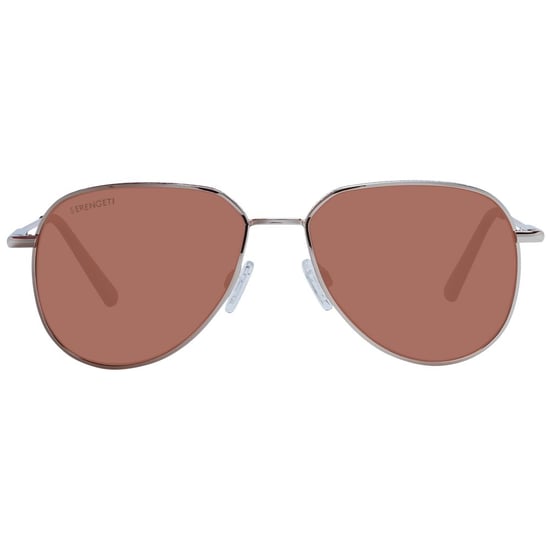 Gafas de sol aviador con marco de metal en oro rosa - Image 2