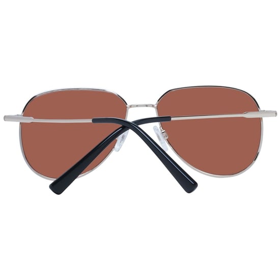 Gafas de sol aviador con marco de metal en oro rosa - Image 3
