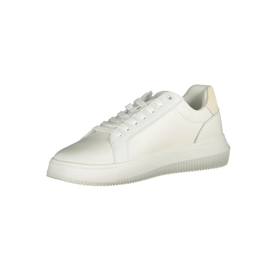 Zapatilla Plataforma de Cuero Blanca Kw0kw00327 - Image 1