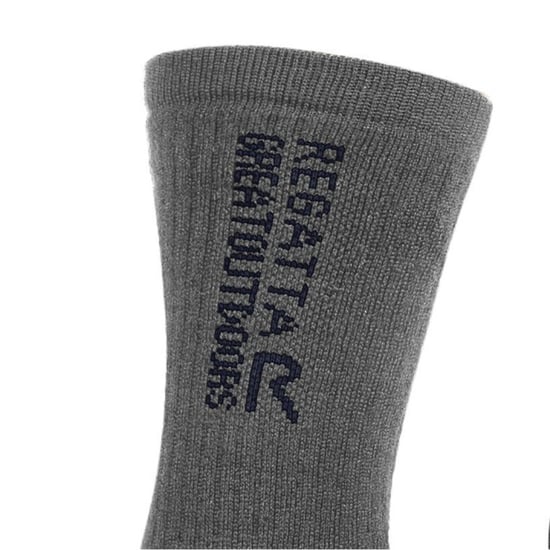 Regatta Unisex Adult Wool Hiking Boot Socks (Pack of 2) (Briar Grey/Navy) - Image 3