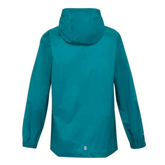 Regatta Great Outdoors Childrens/Kids Pack It Jacket III Waterproof Packaway Black (Exotic Plume/Icy Morn) - Image 2