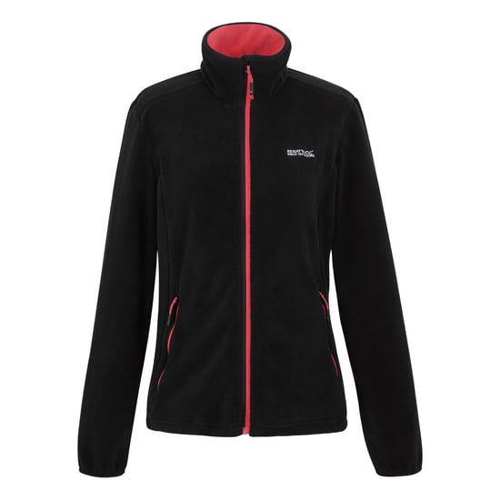 Regatta Womens/Ladies Floreo IV Full Zip Fleece Jacket (Black/Peach Bloom) - Image 1