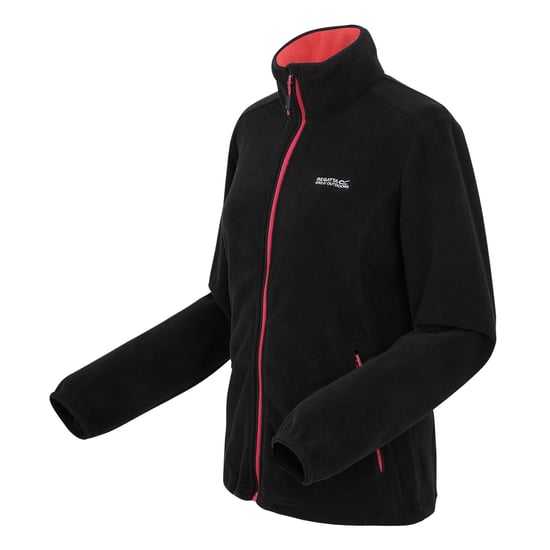 Regatta Womens/Ladies Floreo IV Full Zip Fleece Jacket (Black/Peach Bloom) - Image 3