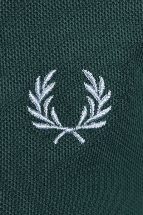 FRED PERRY POLO SHIRT SPORT GREEN/TRACK BLUE - Image 3