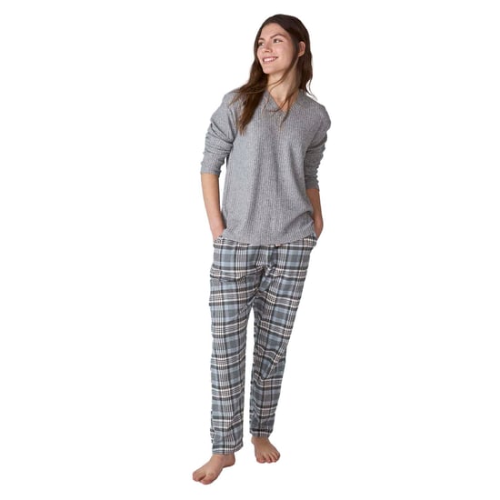 Pijama Manga Larga de Cuello Pico JJBFP1501 para Mujer - Image 1
