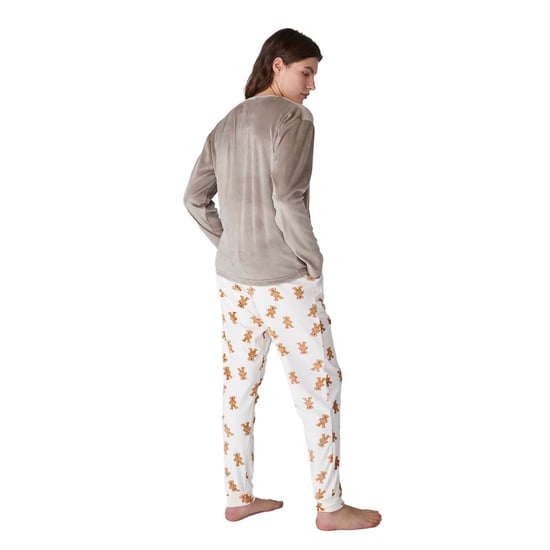 Pijama Terciopelo Manga Larga JJB4 para Mujer - Image 3