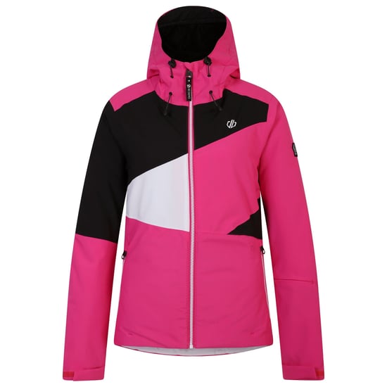 Dare 2B Womens/Ladies Ice Colour Block Ski Jacket (Pure Pink/Black) - Image 1