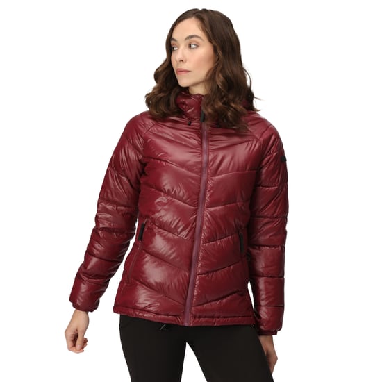 Regatta Womens/Ladies Toploft III Baffled Padded Jacket (Burgundy/Seal Grey) - Image 3