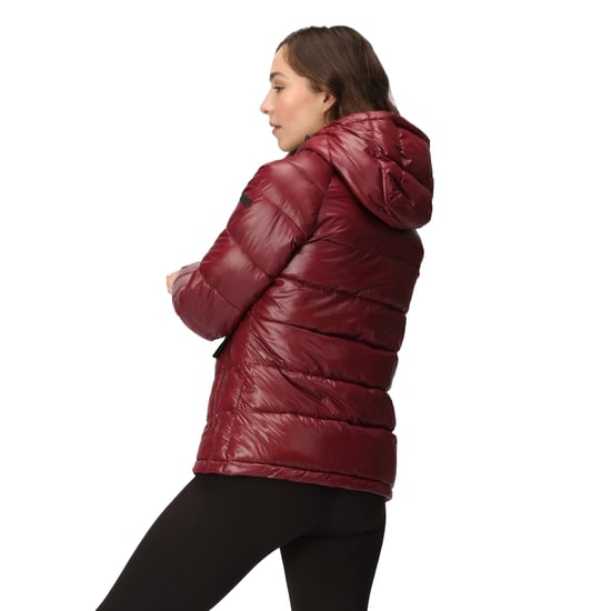 Regatta Womens/Ladies Toploft III Baffled Padded Jacket (Burgundy/Seal Grey) - Image 4
