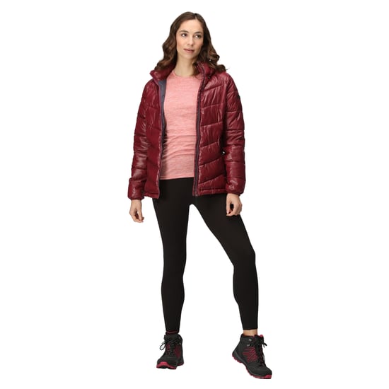 Regatta Womens/Ladies Toploft III Baffled Padded Jacket (Burgundy/Seal Grey) - Image 5