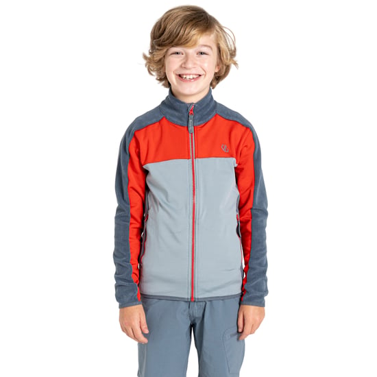 Dare 2B Childrens/Kids Emergent IV Stretch Midlayer (Stormy Weather/Seville Red) - Image 4