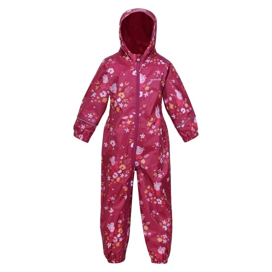 Regatta Childrens/Kids Pobble Peppa Pig Puddle Suit (Berry Pink/Autumn) - Image 1