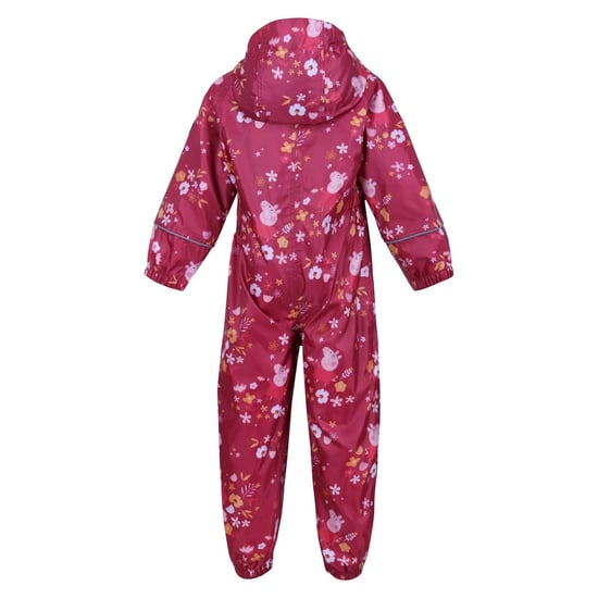Regatta Childrens/Kids Pobble Peppa Pig Puddle Suit (Berry Pink/Autumn) - Image 2