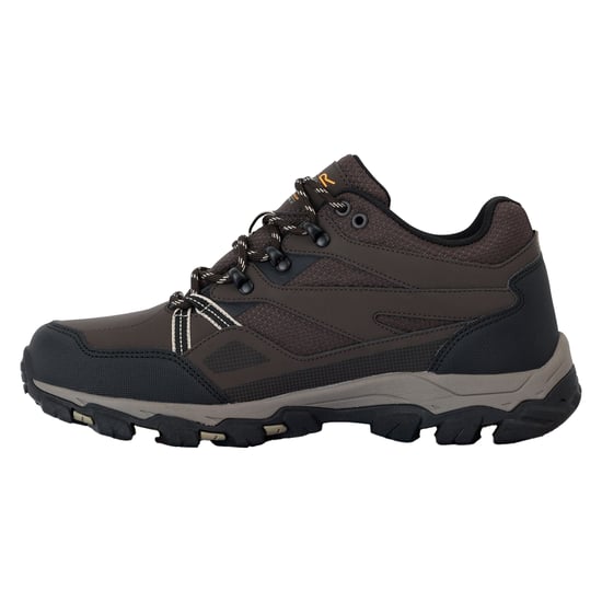 Regatta Mens Holcombe 3 Low Walking Boots (Peat/Gold Fawn) - Image 3