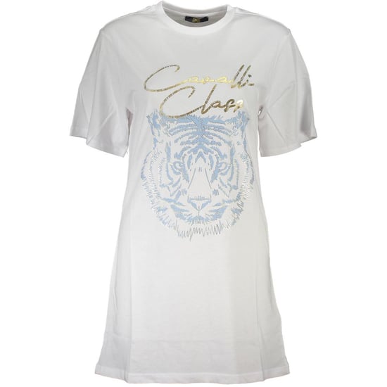 Vestido de camiseta con bordado de cabeza de tigre - Image 1