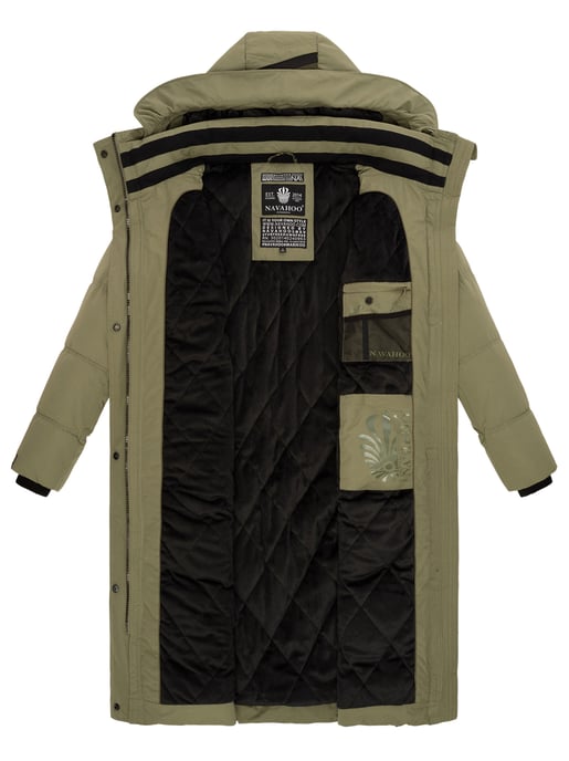 Navahoo abrigo de invierno acolchado para mujer Kuschelmausi – Largo & Muy Cálido - Image 5