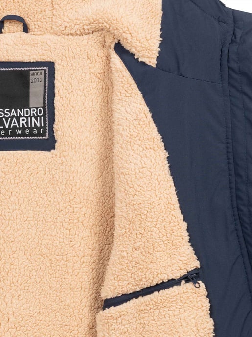 Alessandro Salvarini Chaqueta de Invierno Hombre AS-431 – Cálida Con Forro de Borreguito & Capucha - Image 5