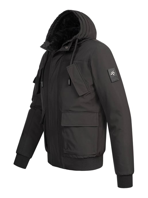 Alessandro Salvarini Chaqueta de Invierno Hombre AS-432 – Clásica Con Capucha & Forro Polar - Image 3