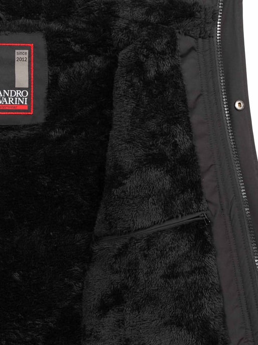Alessandro Salvarini Chaqueta de Invierno Hombre AS-432 – Clásica Con Capucha & Forro Polar - Image 5