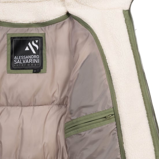 Alessandro Salvarini Chaqueta de Invierno Hombre Acolchada AS-457 – 2en1 Con Forro Polar Extraíble & Doble Capucha - Image 6