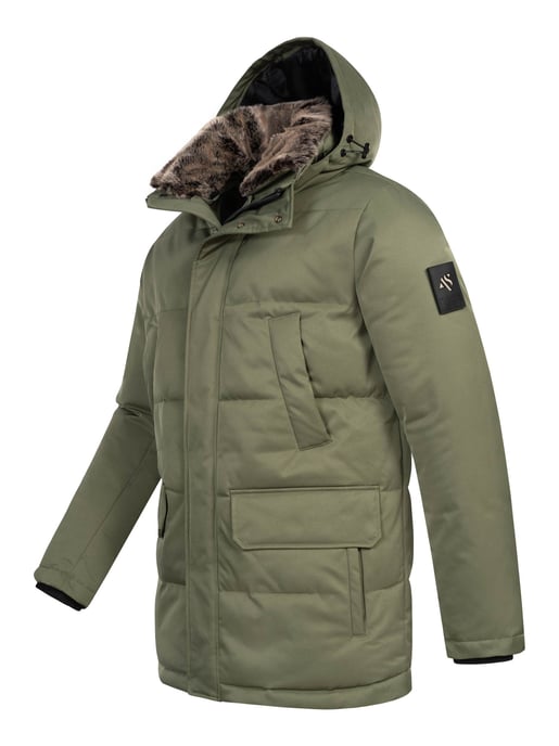 Alessandro Salvarini Chaqueta de Invierno Hombre AS-456 – Elegante, Impermeable Con Capucha Desmontable - Image 3
