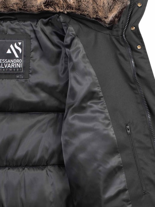 Alessandro Salvarini Chaqueta de Invierno Hombre AS-456 – Elegante, Impermeable Con Capucha Desmontable - Image 5