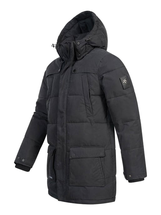 Alessandro Salvarini Chaqueta de Invierno Hombre AS-458 – Parka Clásica Con Forro Polar & Capucha Desmontable - Image 3
