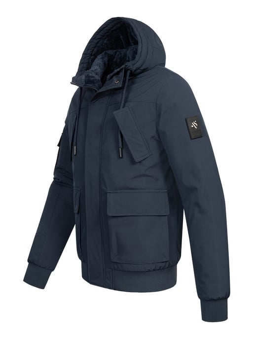Alessandro Salvarini Chaqueta de Invierno Hombre AS-432 – Clásica Con Capucha & Forro Polar - Image 3