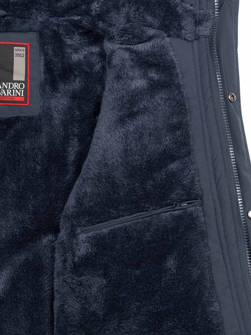 Alessandro Salvarini Chaqueta de Invierno Hombre AS-432 – Clásica Con Capucha & Forro Polar - Image 5