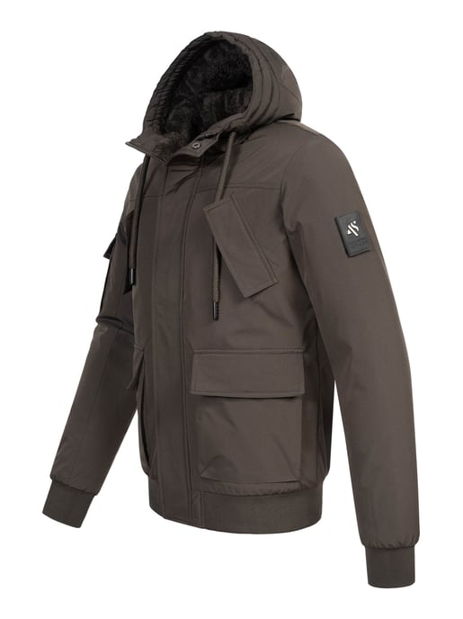 Alessandro Salvarini Chaqueta de Invierno Hombre AS-432 – Clásica Con Capucha & Forro Polar - Image 3