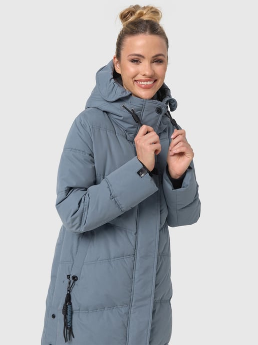 Navahoo abrigo de invierno acolchado para mujer Kuschelmausi – Largo & Muy Cálido - Image 6