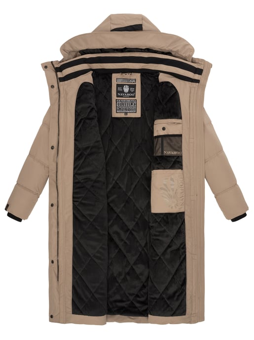 Navahoo abrigo de invierno acolchado para mujer Kuschelmausi – Largo & Muy Cálido - Image 5