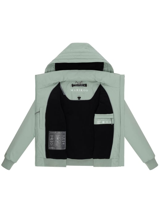 Chaqueta de invierno Marikoo Mooni 16 para mujer estilo bomber con capucha - Image 4