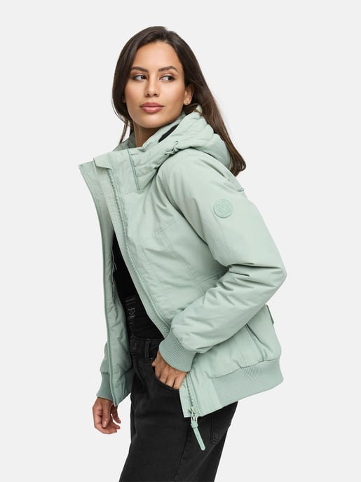 Chaqueta de invierno Marikoo Mooni 16 para mujer estilo bomber con capucha - Image 6