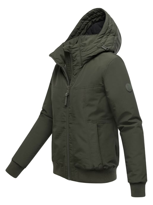 Chaqueta de invierno Marikoo Mooni 16 para mujer estilo bomber con capucha - Image 2