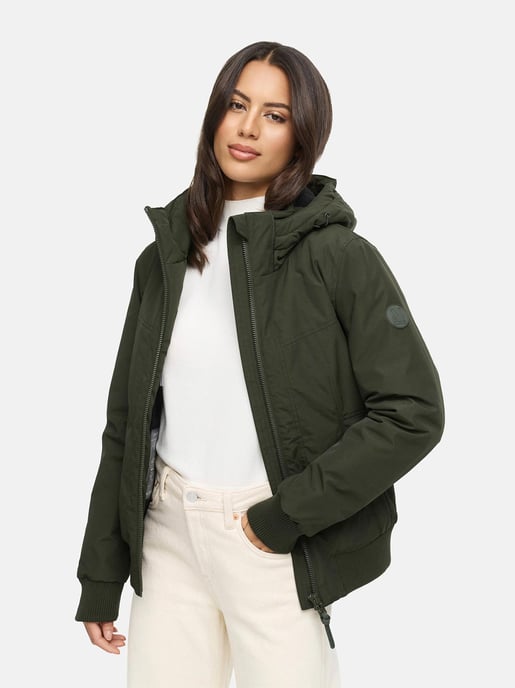 Chaqueta de invierno Marikoo Mooni 16 para mujer estilo bomber con capucha - Image 6