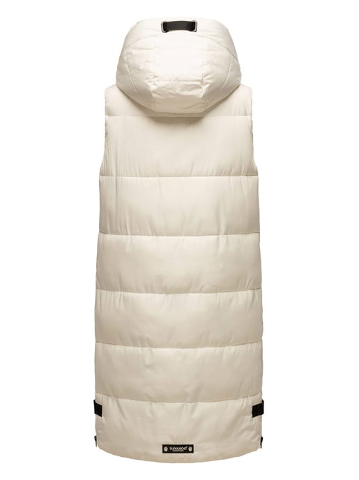 Navahoo chaleco acolchado para mujer Schnuffelchen – Largo & con capucha - Image 4