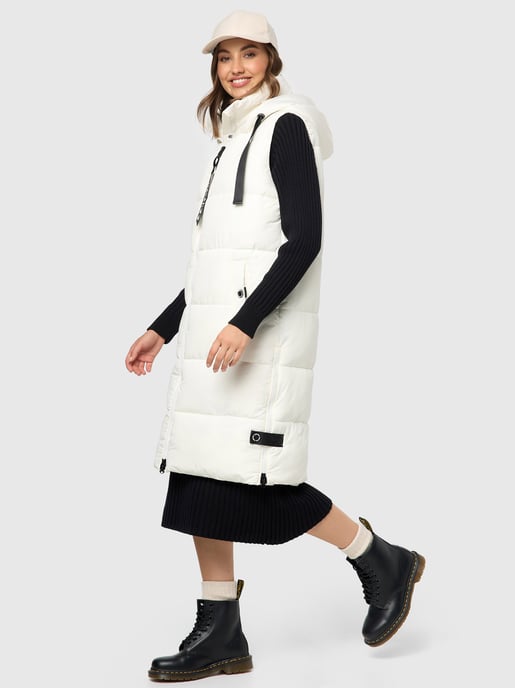 Navahoo chaleco acolchado para mujer Schnuffelchen – Largo & con capucha - Image 6