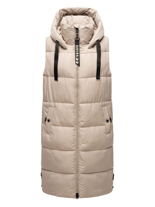 Navahoo chaleco acolchado para mujer Schnuffelchen – Largo & con capucha - Image 1