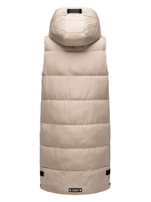 Navahoo chaleco acolchado para mujer Schnuffelchen – Largo & con capucha - Image 4