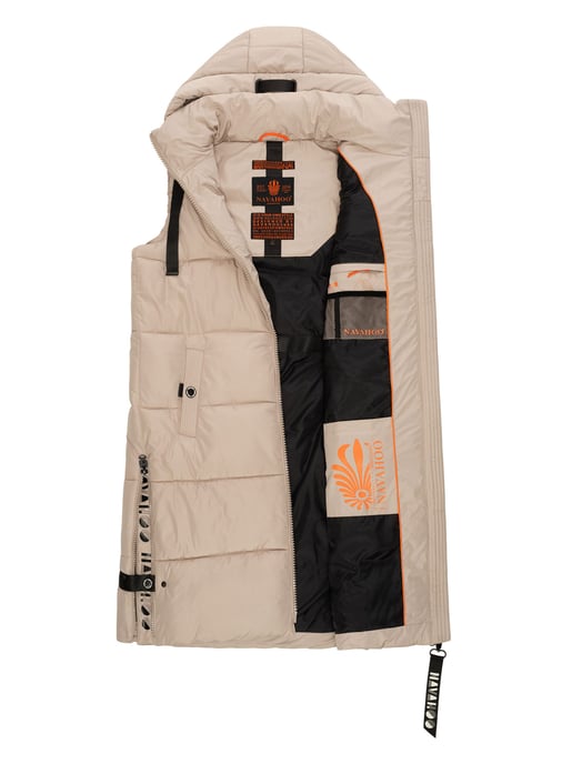 Navahoo chaleco acolchado para mujer Schnuffelchen – Largo & con capucha - Image 5