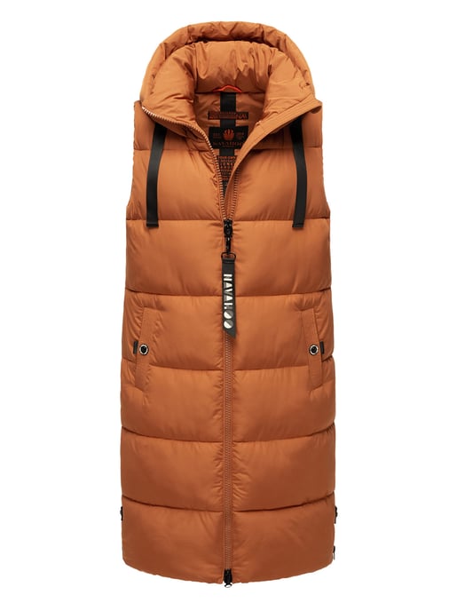 Navahoo chaleco acolchado para mujer Schnuffelchen – Largo & con capucha - Image 2